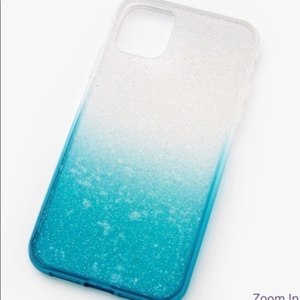 iPhone 11 case Blue Ombre Caviar Glitter